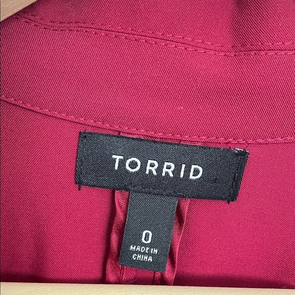 🎄Torrid Bold Red Blazer Jacket womens size zero - Picture 2 of 8